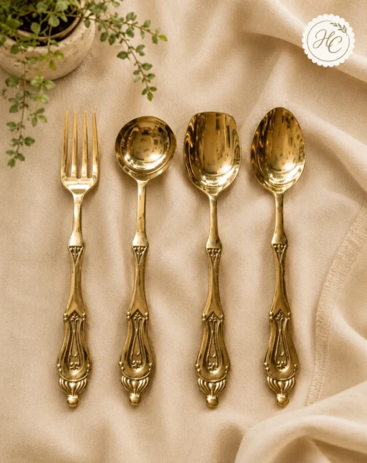 Classic Embossed Serving Spoons Set