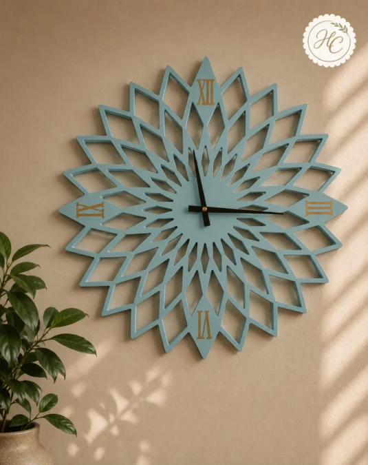 Mandala Bloom Open-Frame Wall Clock