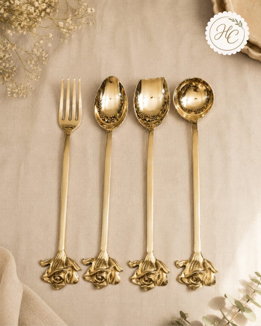 Gulab Serving Spoons (Brass)