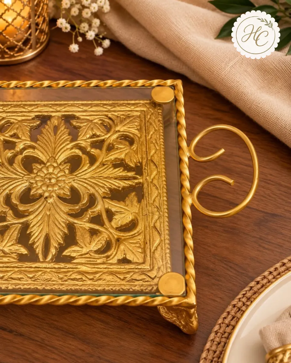 Regal Gold Square Platter - Image 1