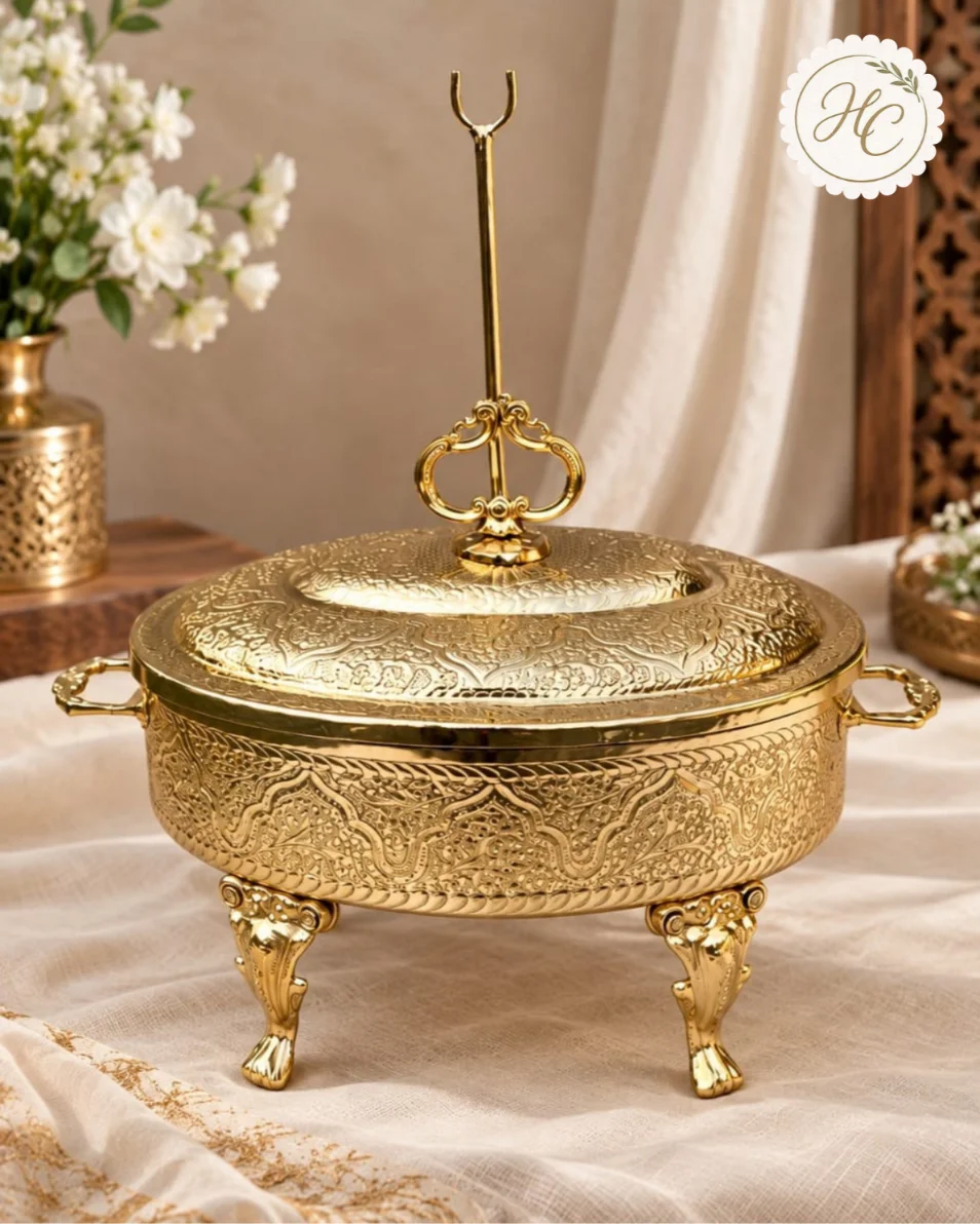 Ornate Brass Chafing Dish