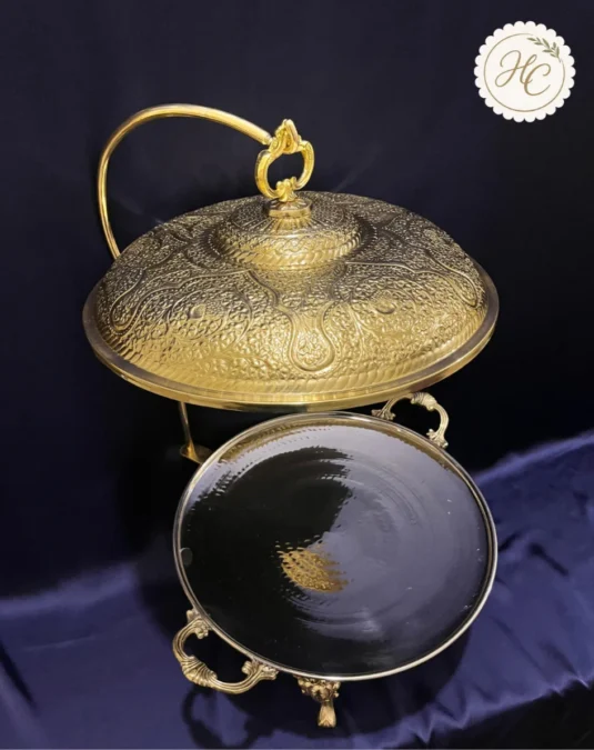 Mehrab Naqshi Brass BBQ Tawa Platter