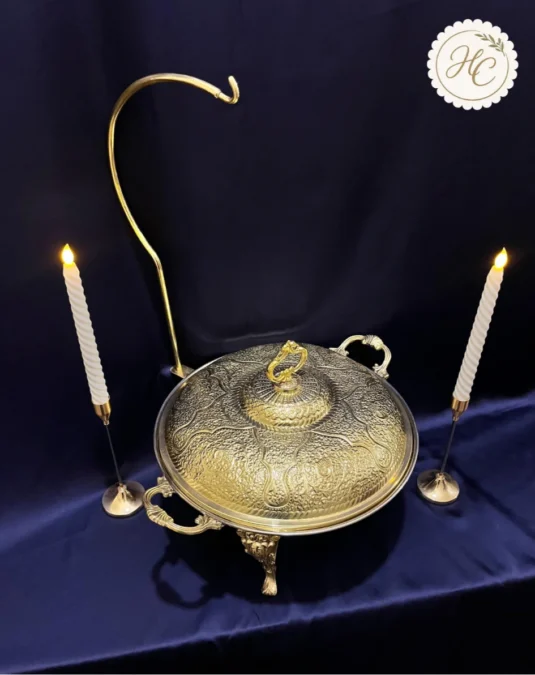 Mehrab Naqshi Brass BBQ Tawa Platter