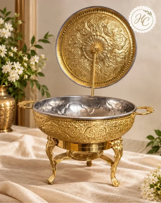 Mehrab Naqshi Brass Karahi