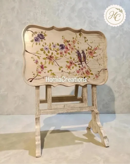 Handcrafted Folding Tray Table
