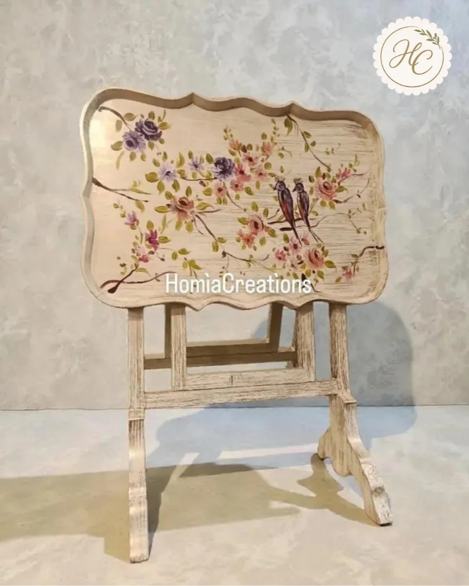Handcrafted Folding Tray Table